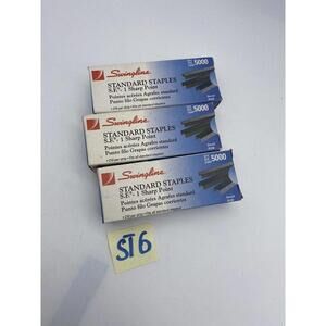 3 Boxes Swingline Standard Staples S.F.1 Sharp Point 5000 Count 210 Per Strip